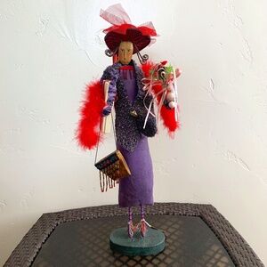 August Moon Red Hats "Florine" Handmade Doll Home Decor Bailey & Thorp